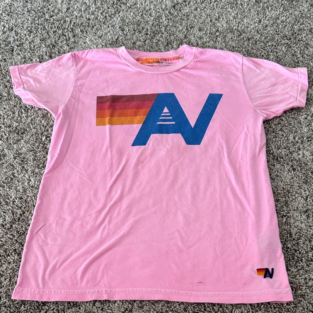 Aviator Nation Girls Pink T-Shirt